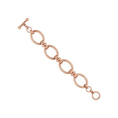 Rose gold oval link bracelet